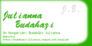 julianna budahazi business card