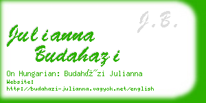 julianna budahazi business card